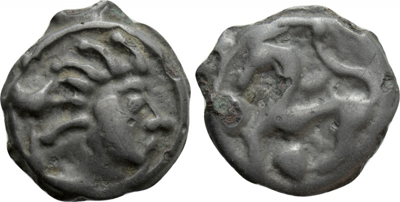 WESTERN EUROPE. Northeast Gaul. Senones. Potin (1st century BC). 

Obv: Stylis...