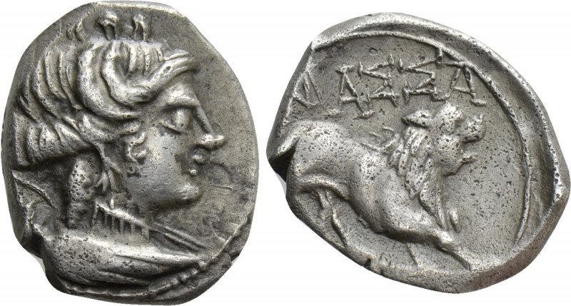 GAUL. Massalia. Drachm (Circa 90-49 BC). 

Obv: Bust of Artemis right, bow and...