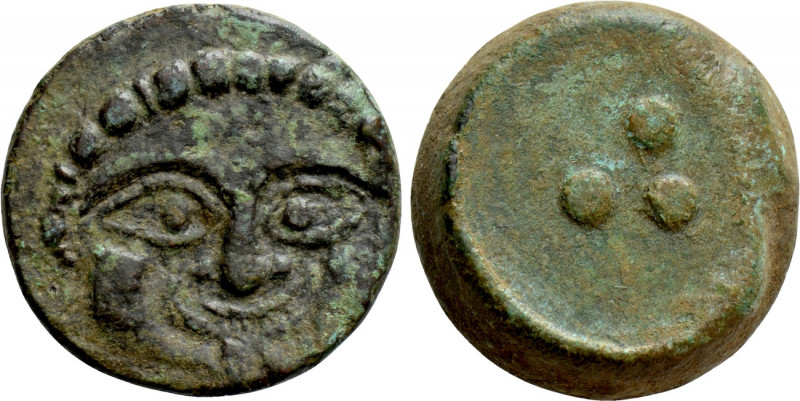 SICILY. Himera. Tetras (Circa 430-420 BC). 

Obv: Facing gorgoneion with protr...