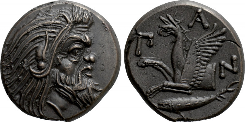 CIMMERIAN BOSPOROS. Pantikapaion. Ae (Circa 310-304/3 BC). 

Obv: Bearded head...