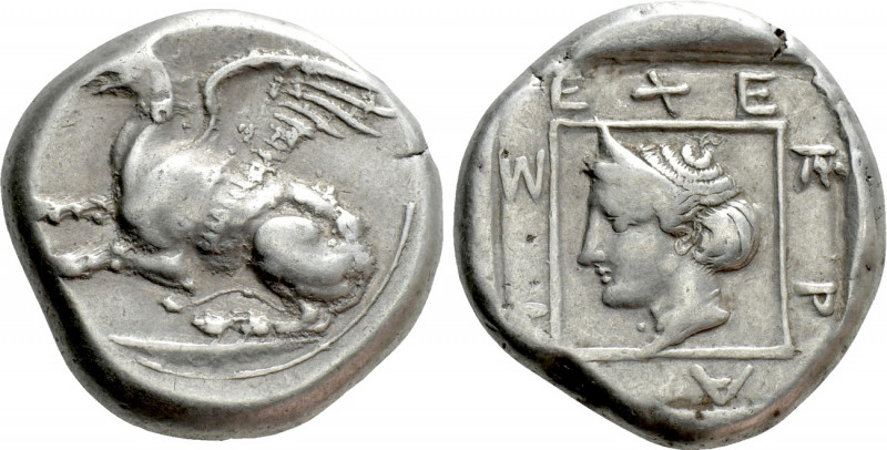 THRACE. Abdera. Stater or Didrachm (373-2 BC). Exekrates, magistrate. 

Obv: G...