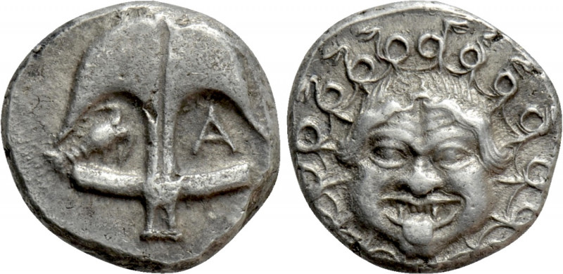 THRACE. Apollonia Pontika. Drachm (Late 5th-4th centuries BC). 

Obv: Upright ...