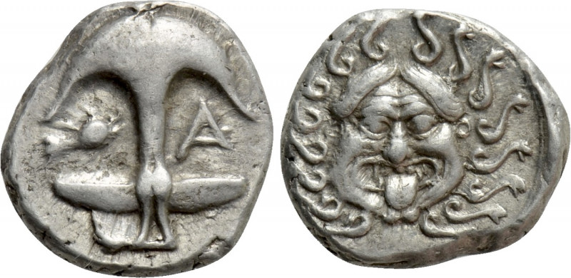 THRACE. Apollonia Pontika. Drachm (Late 5th-4th centuries BC). 

Obv: Upright ...
