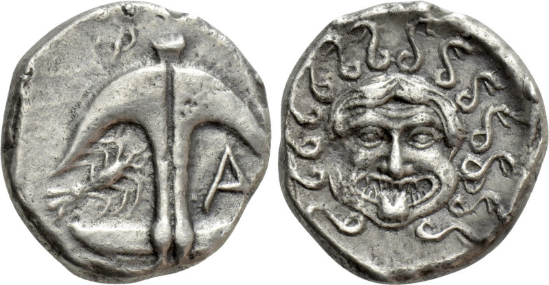 THRACE. Apollonia Pontika. Drachm (Late 5th-4th centuries BC). 

Obv: Upright ...