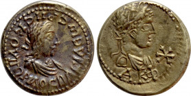 KINGS OF BOSPORUS. Rhescuporis II with Severus Alexander (211/2-226/7). EL Stater. Dated Bosporan Era 521 (AD 224/5)