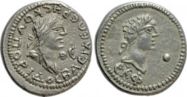 KINGS OF BOSPORUS. Divus Rhescuporis II with Severus Alexander (227/8-233/4). Base EL Stater