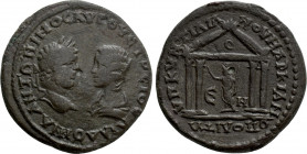 MOESIA INFERIOR. Marcianopolis. Caracalla with Julia Domna (198-217). Ae Pentassarion. Quintilianus, magistrate