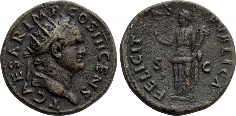 TITUS (Caesar, 69-79). Dupondius. Rome. 

Obv: T CAESAR IMP COS III CENS. 
Ra...