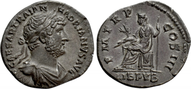 HADRIAN (117-138). Denarius. Rome.

Obv: IMP CAESAR TRAIAN HADRIANVS AVG.
Lau...