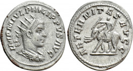 PHILIP II (247-249). Antoninianus. Antioch. Saecular Games issue