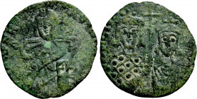 BASIL I THE MACEDONIAN with CONSTANTINE (867-886). Fourrée Solidus. Constantinople