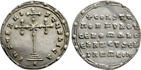 CONSTANTINE VII PORPHYROGENITUS with ROMANUS I (913-959). Miliaresion. Constantinople