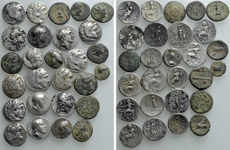 27 Greek Coins. 

Obv: .
Rev: .

. 

Condition: See picture.

Weight: g...