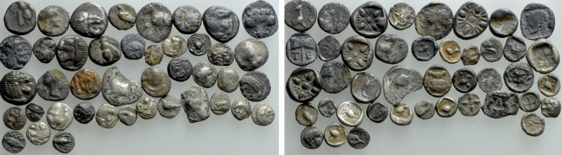 Circa 44 Greek Fractions. 

Obv: .
Rev: .

. 

Condition: See picture.
...