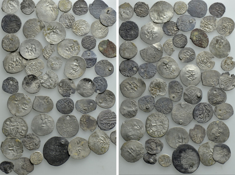 Circa 50 Islamic and Medieval Coins. 

Obv: .
Rev: .

. 

Condition: See ...