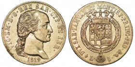 REGNO DI SARDEGNA. VITTORIO EMANUELE I DI SAVOIA, 1802-1821. 5 Lire 1819. Torino.