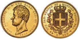 REGNO DI SARDEGNA. CARLO ALBERTO DI SAVOIA, 1831-1849. 100 Lire 1835. Genova.