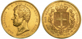 REGNO DI SARDEGNA. CARLO ALBERTO DI SAVOIA, 1831-1849.  100 Lire 1836. Genova.