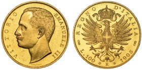 REGNO D'ITALIA. VITTORIO EMANUELE III DI SAVOIA, 1900-1946.  100 Lire 1905. Aquila Sabauda.