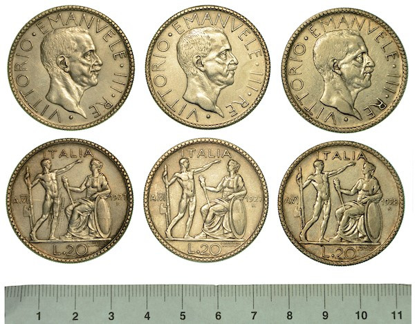 REGNO D'ITALIA. Lotto di tre monete.

Vittorio Emanuele III di Savoia, 1900-19...