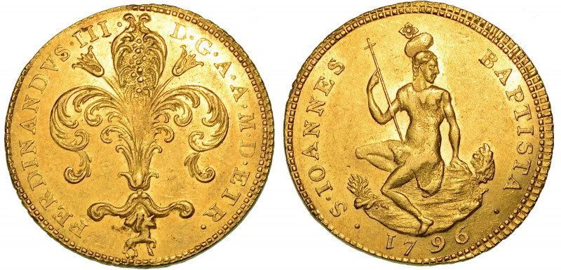 FIRENZE. FERDINANDO III DI LORENA, 1790-1801. Ruspone 1796.

Giglio fiorentino...