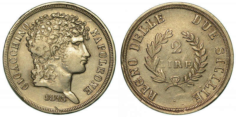 NAPOLI. GIOACCHINO MURAT, 1808-1815. 2 Lire 1813.

Busto a d. R/ Valore in due...