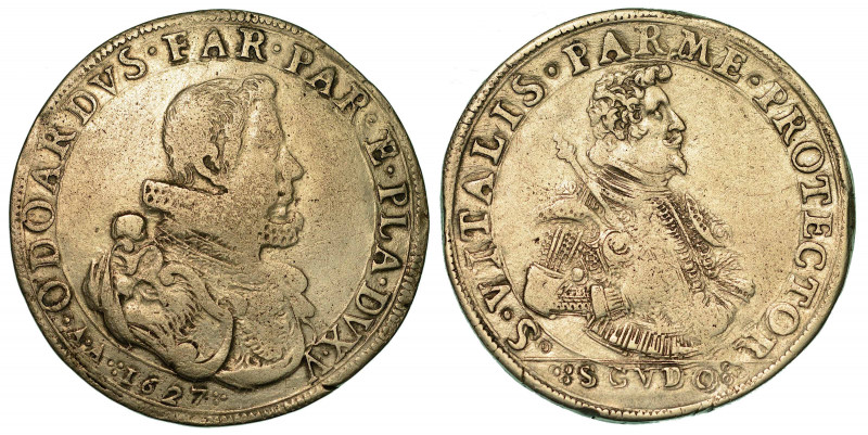 PIACENZA. ODOARDO FARNESE, 1622-1646. Scudo 1627.

Busto corazzato a d. R/ Bus...