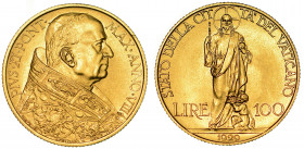 VATICANO. PIO XI, 1922-1939. 100 Lire 1929 A. VIII.