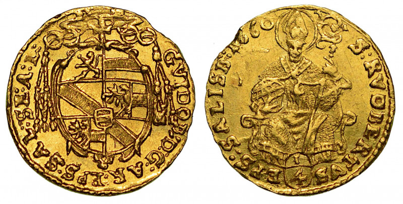 AUSTRIA. GUIDOBALD DI THUN E HOENSTEIN, 1654-1658. 1/4 Dukat 1660.

Santo sedu...