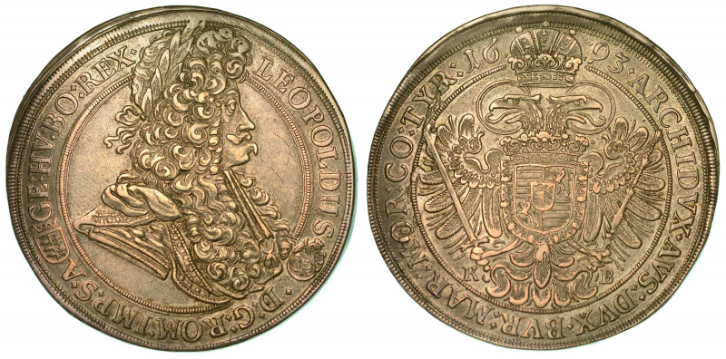 AUSTRIA. LEOPOLD I, 1657-1705. Thaler 1693.

Busto laureato a d. R/ Aquila bic...