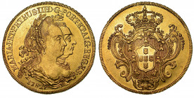 BRASILE. MARIA e PEDRO III, 1777-1786. Peça (6400 Reis) 1782. Rio de Janeiro.