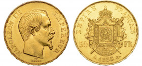 FRANCIA. NAPOLEON III, 1852-1870. 50 Francs 1855. Parigi.