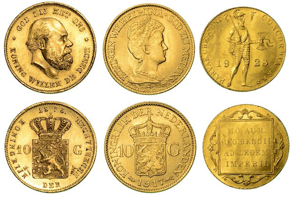 OLANDA. Lotto di tre monete.

Willem III, 1849-1890. 10 Gulden 1875. Friedb. 3...