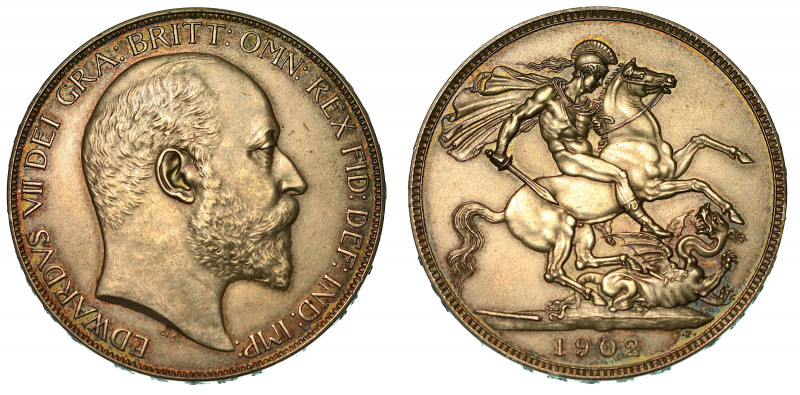 REGNO UNITO. EDWARD VII, 1902-1910. Crown 1902.

Testa a d. R/ San Giorgio a c...