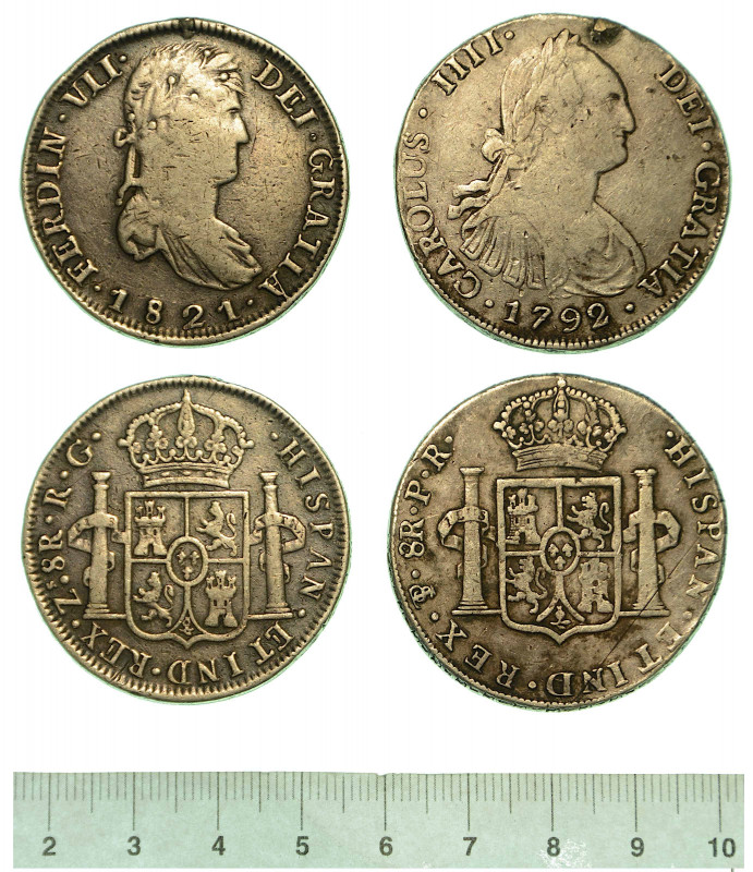 SPAGNA. Lotto di due monete.

Carlos IV, 1788-1808. 8 Reales 1792 (Potosì). Ca...