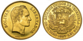 VENEZUELA. REPUBLIC. 100 Bolivares 1887 (riconio). Caracas.