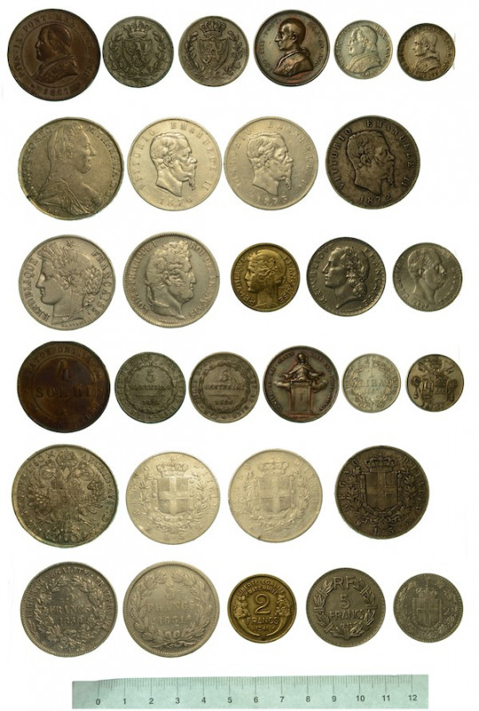 STATI VARI. Lotto di quattordici monete e una medaglia.

Tallero di Convenzion...