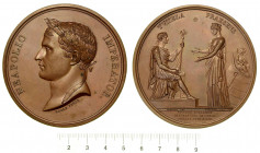 INCORONAZIONE DI NAPOLEONE A PARIGI. Medaglia in bronzo 1804.