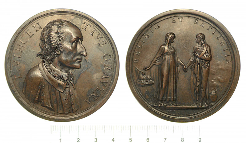 GRAVINA GIAN VINCENZO. Medaglia in bronzo 1805.

Busto a d. R/ RELIGIO ET SAPI...