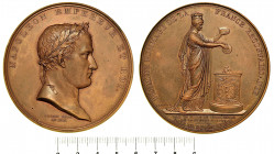 PACE DI SCHOENBRUNN. LA CITTÀ DI STRASBURGO RICONOSCENTE. Medaglia in bronzo 1809, Strasburgo.