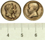 NASCITA DEL RE DI ROMA. Medaglia in argento 1811, Parigi.