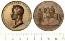 FRANCESCO I IMPERATORE D'AUSTRIA E RE DEL LOMBARDO-VENETO (1815-1835). INGRESSO A MILANO. Medaglia in bronzo 1815.