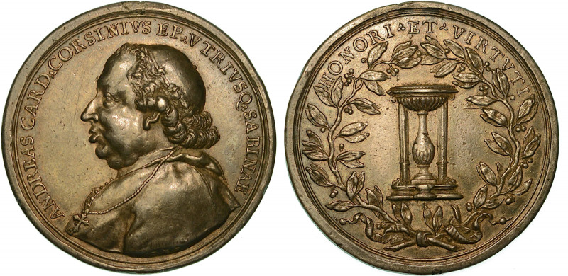 STATO PONTIFICIO. CARDINALE ANDREA CORSINI, 1759-1795. Medaglia in argento s.d....