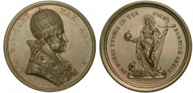STATO PONTIFICIO. LEONE XII, 1823-1829. Medaglia in bronzo A. V.