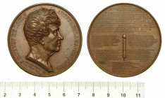CLAUDE JOSEPH ROUGET DE LISLE  (compositore della Marsigliese 1760-1836). Medaglia in bronzo 1833.