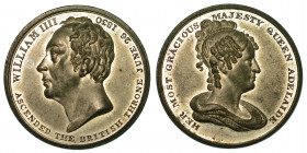 REGNO UNITO. WILLIAM IV E ADELAIDE, 1830-1837. Medaglia in metallo bianco 1830.