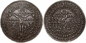 Austria Bohemia 2 Pesttaler (1528) Ferdinand I (1521-1564). Obverse: Serpent on the cross between praying and NVM-RI.21; THE HER SPRAC ZV MOSE MAC DIR...