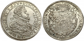 Austria 1 Thaler 1610 Hall. Rudolf II (1576-1612). Obverse: Bust in ornamented armour in an inner circle. Vertical date in front of the bust. The bust...