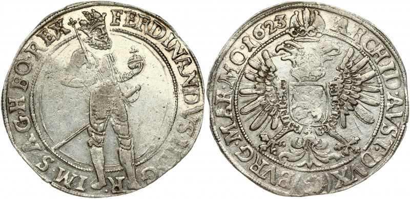 Austria Bohemia 1 Thaler 1623 (ak) Joachimsthal. Ferdinand II (1619-1637). Obver...