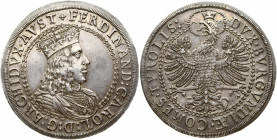 Austria Tyrol 2 Thaler (1654) Hall. Ferdinand Karl (1646-1662). Obverse: Crowned bust with armored shoulder. Lettering: FERDINAND CAROL ARCHIDVX AVST....